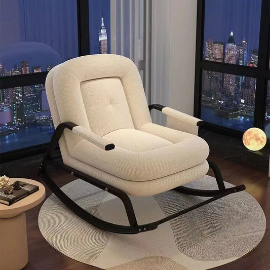 Lazy Rocking Chair Household Living Room Adult Balcony Leisure Bedroom Recliner Single Lazy Sofa Human Rocking Chair Muebles